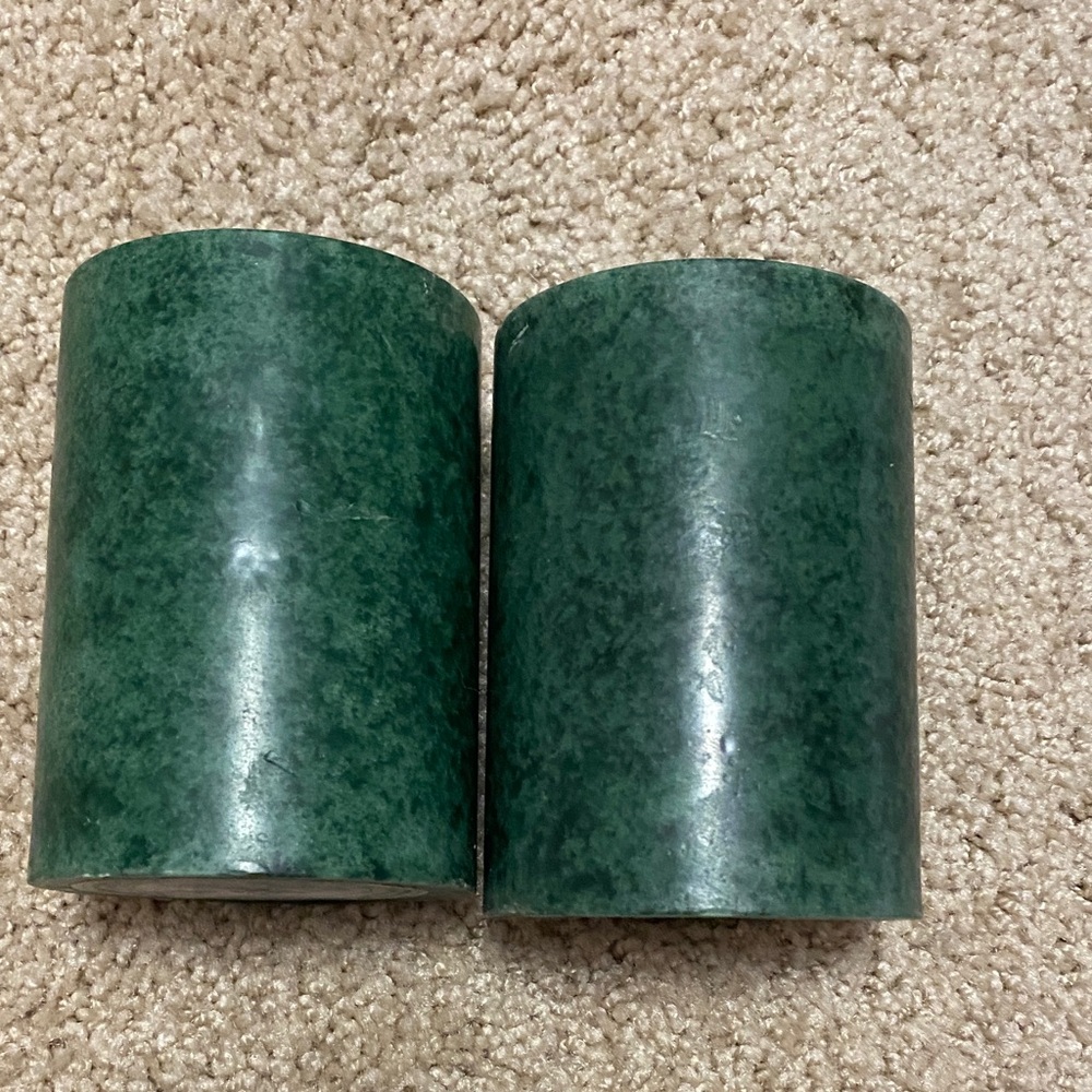 Elegant Green Pillar Candles